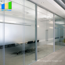 Low Price Modern Conference Room Divider Office Aluminum Single Frosted Glass Office Partition Wall